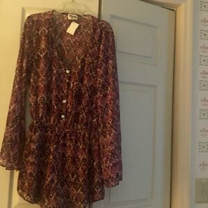 NWT Show me your Mumu Purple python romper